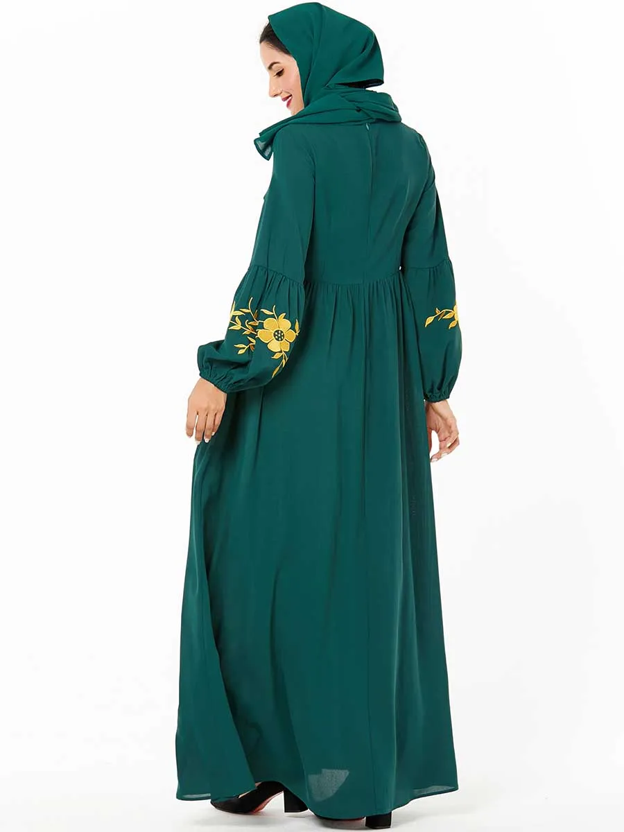 Bnsq Wanita Baju Muslim Abaya Pakaian Jilbab Bordir Maxi Gaun Plus Ukuran Turki Kaftan Maroko Indonesia Pakistan