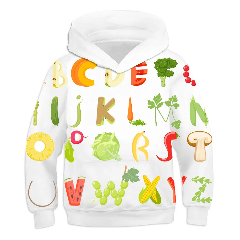 

2020 New Funny Alphanumeric Pattern Children'S Hoodie Fashion Comfortable Boys' Top Lovely Girls' Pullover 4-14T