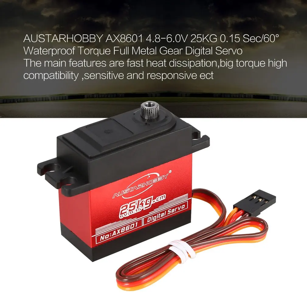 2019 AUSTARHOBBY AX8601 4 8 6 0 в 25 кг 15 сек/60 водонепроницаемый крутящий момент полностью