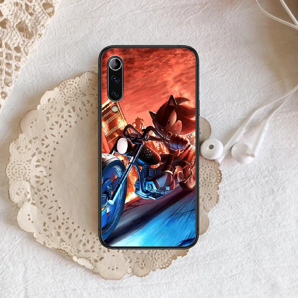 

Sonices Hedgehog Phone Case Cover Hull For Xiaomi Mi 8 9 10 T note 10 Lite Pro 5G A pocox 2 3 black Funda Tpu Cell Painting