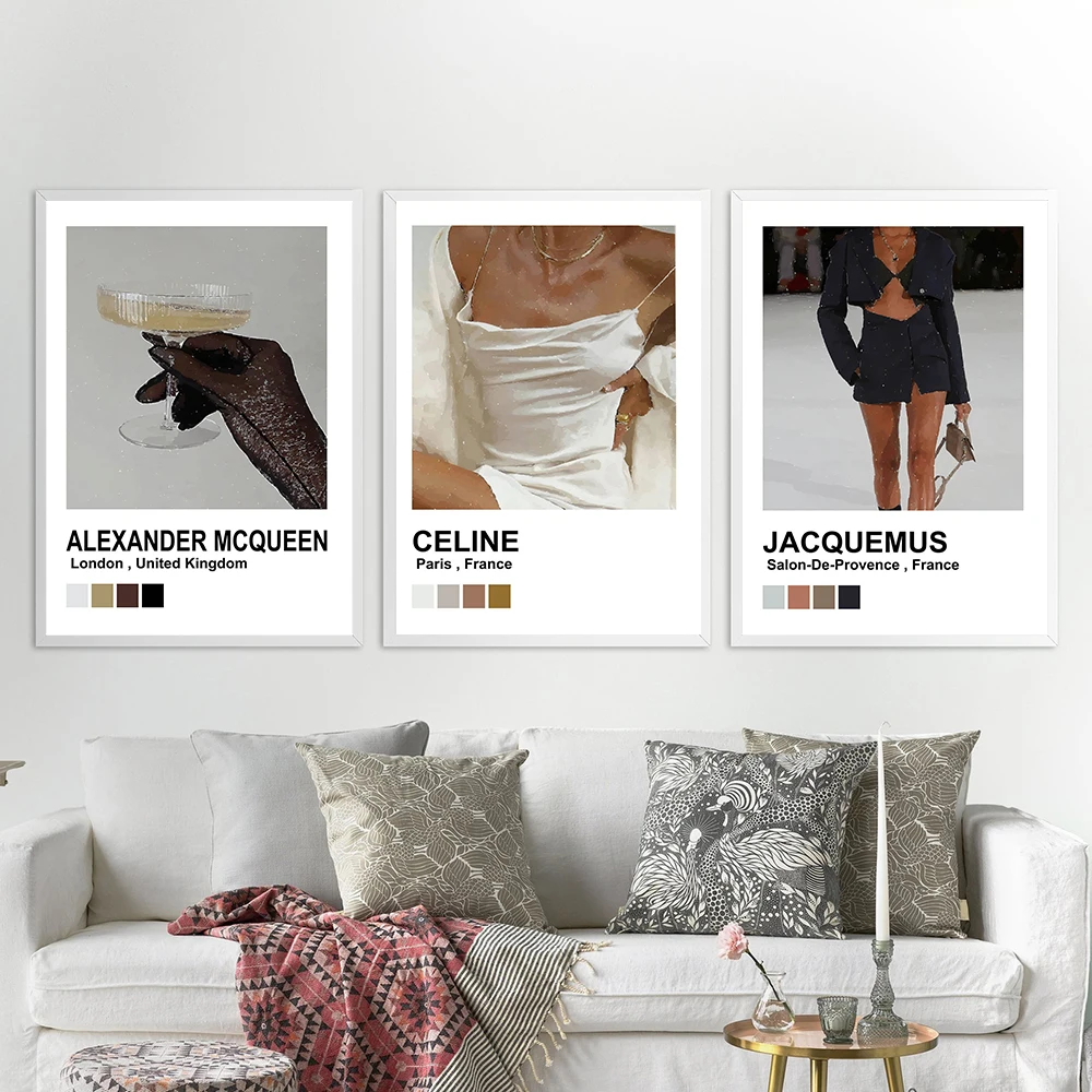 

Fashion Canvas Art Posters Modern Girl Room Decor Paintings Pictures for Liivng Room Decor Frameless Wall Art Prints
