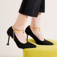 high heeled shoes laces fashion summer starfish bee rhinestone metal shoe chain anti drop heel detachable shoe accessories