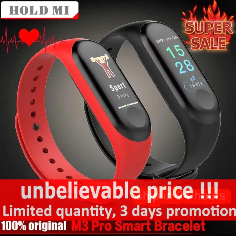 Смарт-браслет M3 Pro водонепроницаемый фитнес-трекер VS Plus смарт-браслет с монитором