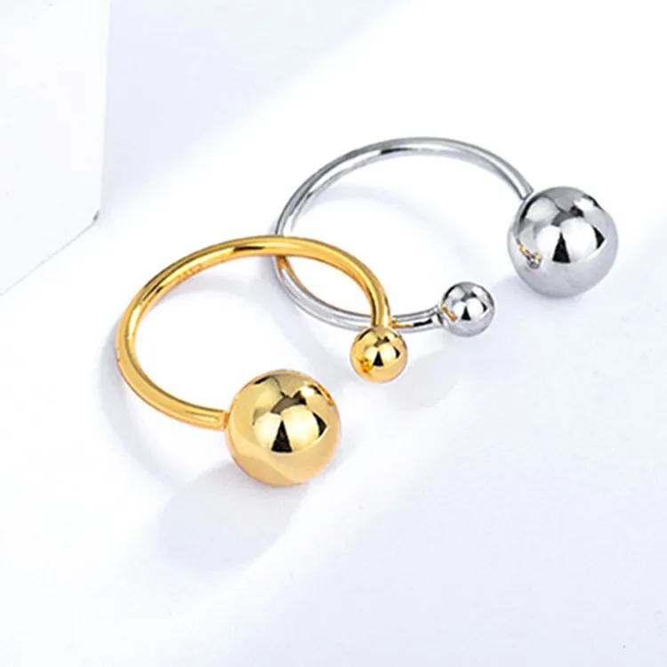 

925 Sterling Silver Rings Female's Resizable Handmade Anillos 2 Color Plata 925 Para Mujer Accesorios Mujer Moda 2020 Jewellery