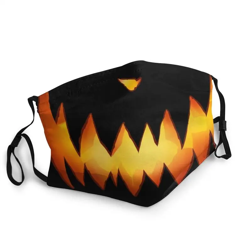 

Halloween Smiling Pumpkin Washable Mouth Face Mask Unisex Adult Horror Smile Teeth Mask Anti Dust Protection Respirator Muffle