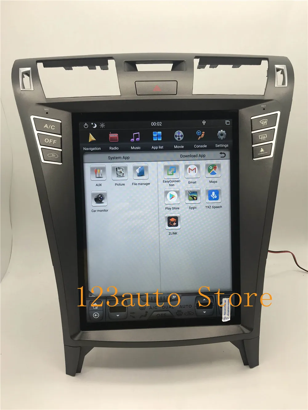 12,1 дюймов Вертикальный стиль Android 8,1 автомобильный DVD gps навигатор для lexus LS LS460 LS600 2006-2012 встроенный carplay HDMI AHD 7850IC ips