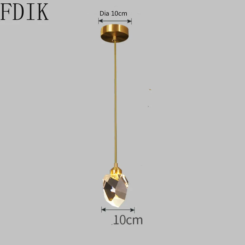 Новый Хрустальный подвесной светильник роскошная Подвесная лампа с одной