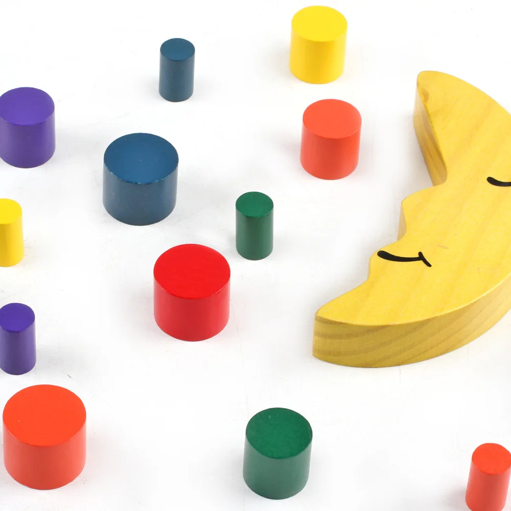 Гениальные деревянные игрушки сбалансированные строительные блоки с Луной