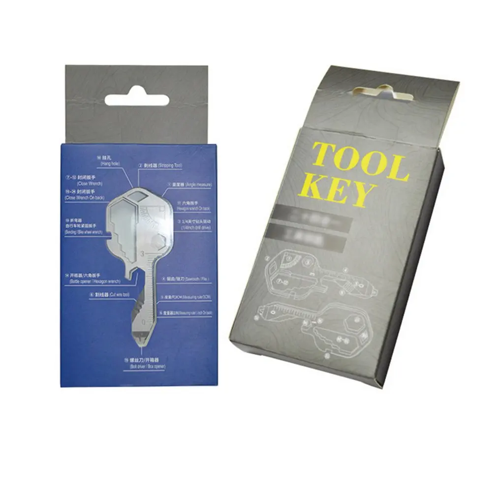 

24-in-1 Keychain Stainless Steel Outdoor Emergency Tool Creative Screwdriver Keychain Pendant Multi-function Repair Tool