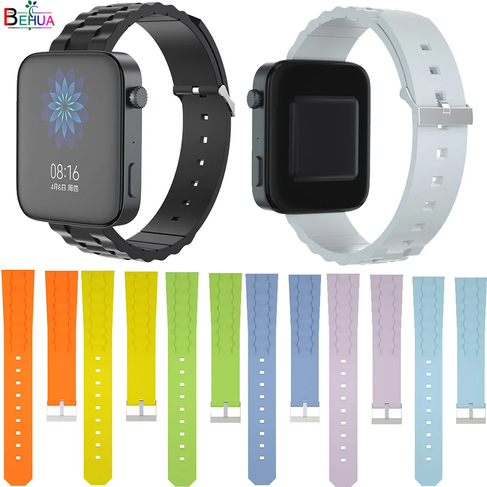 Цветной сменный мягкий силиконовый браслет для Xiao mi Smart Watch ремешок Gar n Vivoactive 4S/для