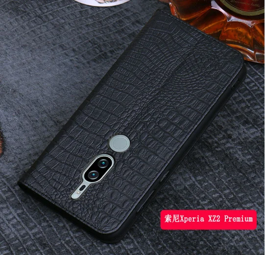 

High-end full grain genuine leather magnetic holder case for Sony Xperia XZ2 Premium/Xperia XZ Premium flip phone cover bag capa