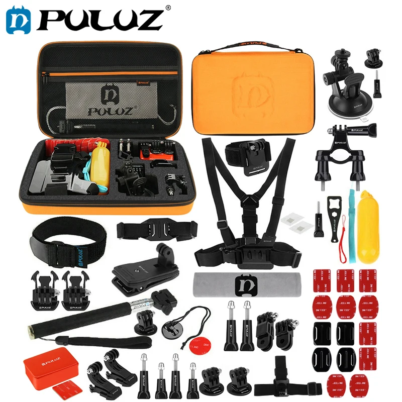 Набор аксессуаров PULUZ для экшн Камеры GoPro Hero 8 Max 7 6 5 4 Black 2018 Session Fusion DJI AKASO APEMAN Campark