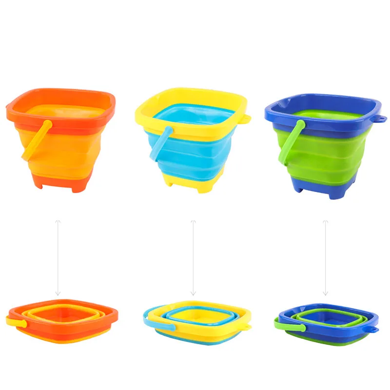 Пляжная игра песочные игрушки Пляжное ведро Складная портативная Летняя водная