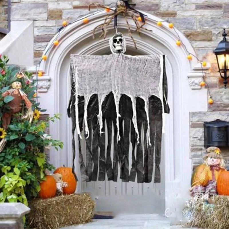 

Halloween Couplet Banners Porch Sign Witches Trick Or Treat Banner Door Wall Hanging Flags Halloween Party Decorations For Home