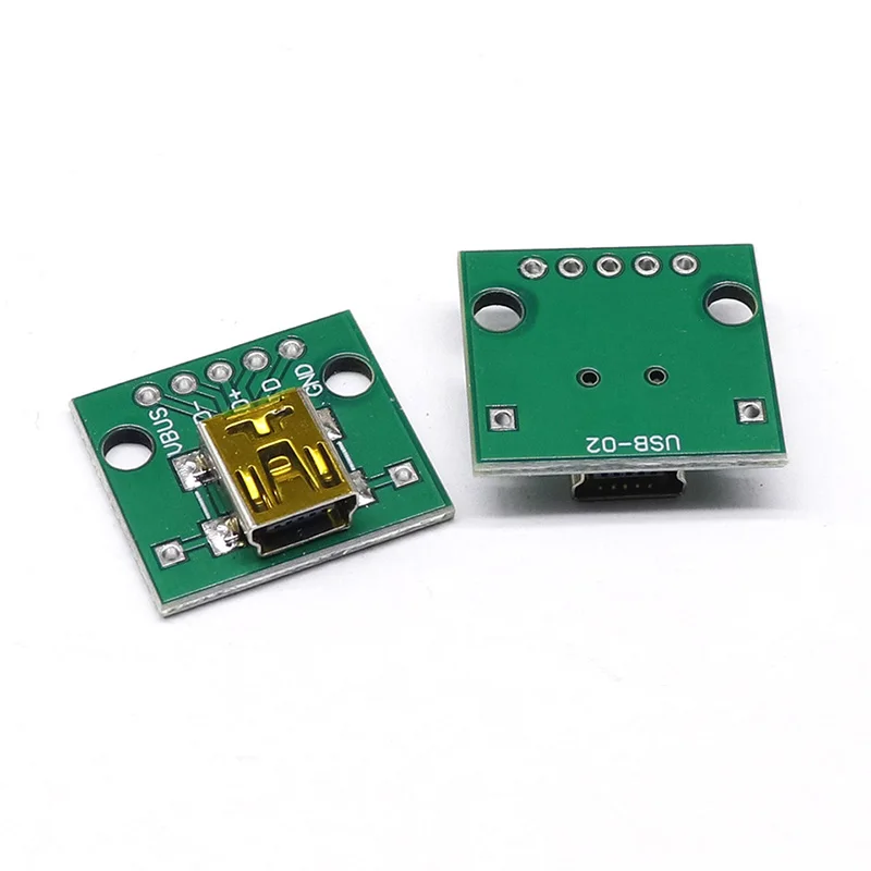 10 шт. адаптер Mini USB для DIP-адаптера 5-контактный женский разъем искусственная