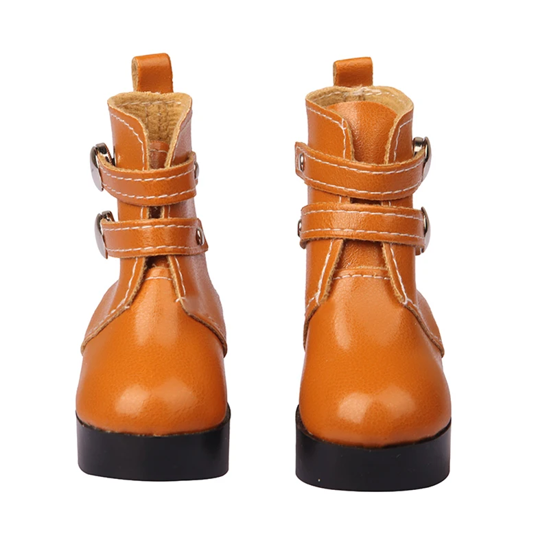 Toy Accessories 7cm Doll Shoes toys Fashion Double Breasted Leather Boots Rubber Girl Doll Shoes Accessory for Kids images - 6