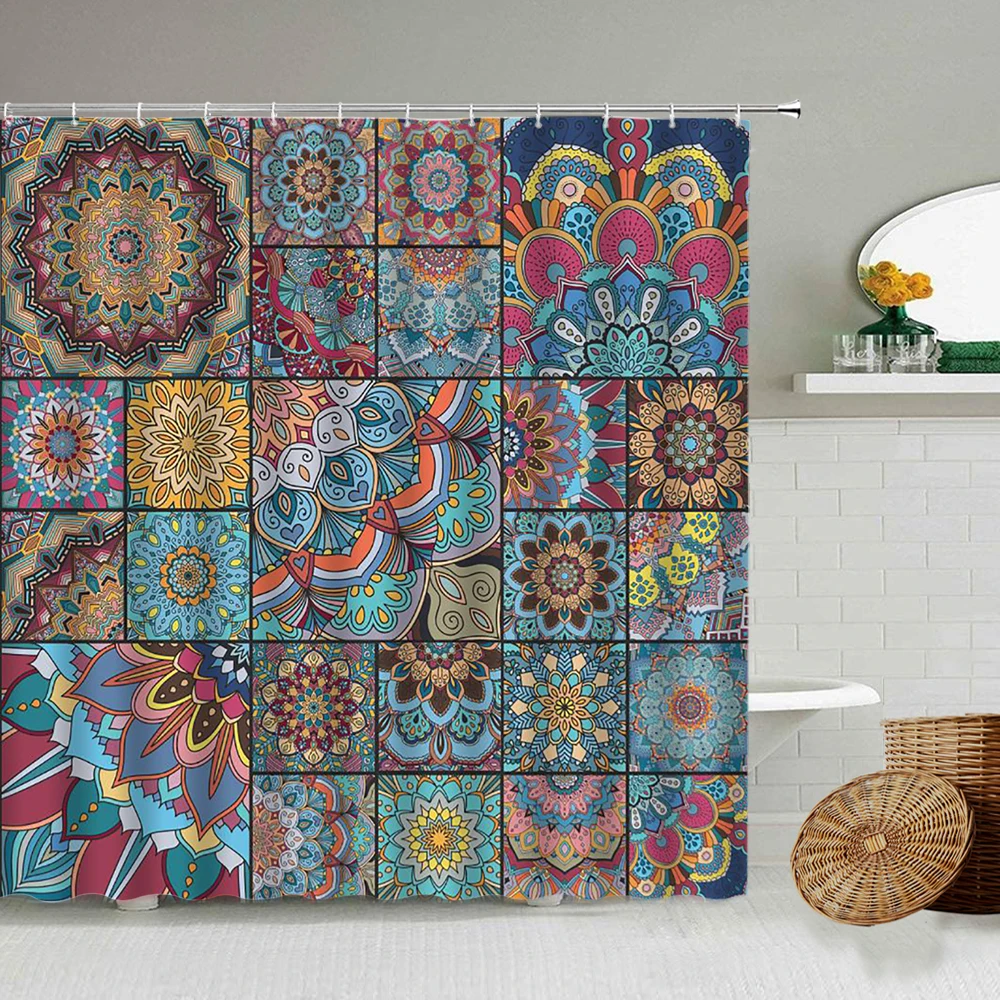 Занавески для душа из полиэстера водостойкие в стиле бохо |