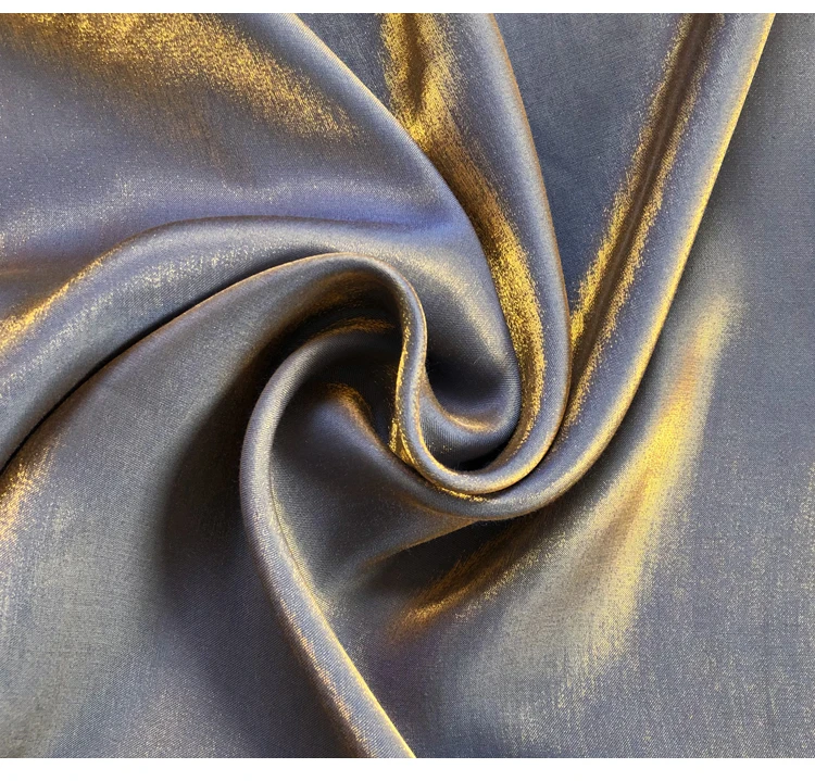 Шелковая Конопля ● тонкая супер мягкая драпировка ощущение золотого синего