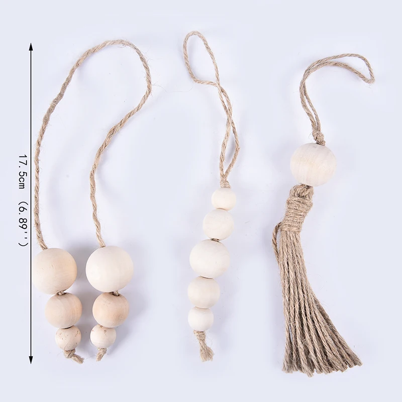 

4Pcs Wooden Bead Napkin Rings Holder Weddings Party Home Table Dinner Decoration Good