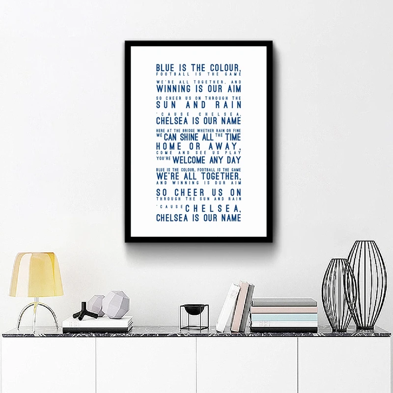 Домашний декор холст Челси FC вдохновленные песни HD Печать картины модульные