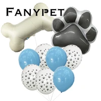 9pcs lets pawty supplies paws prints latex balloons dog for happy birthday party decorations lets pawty balloons party deco