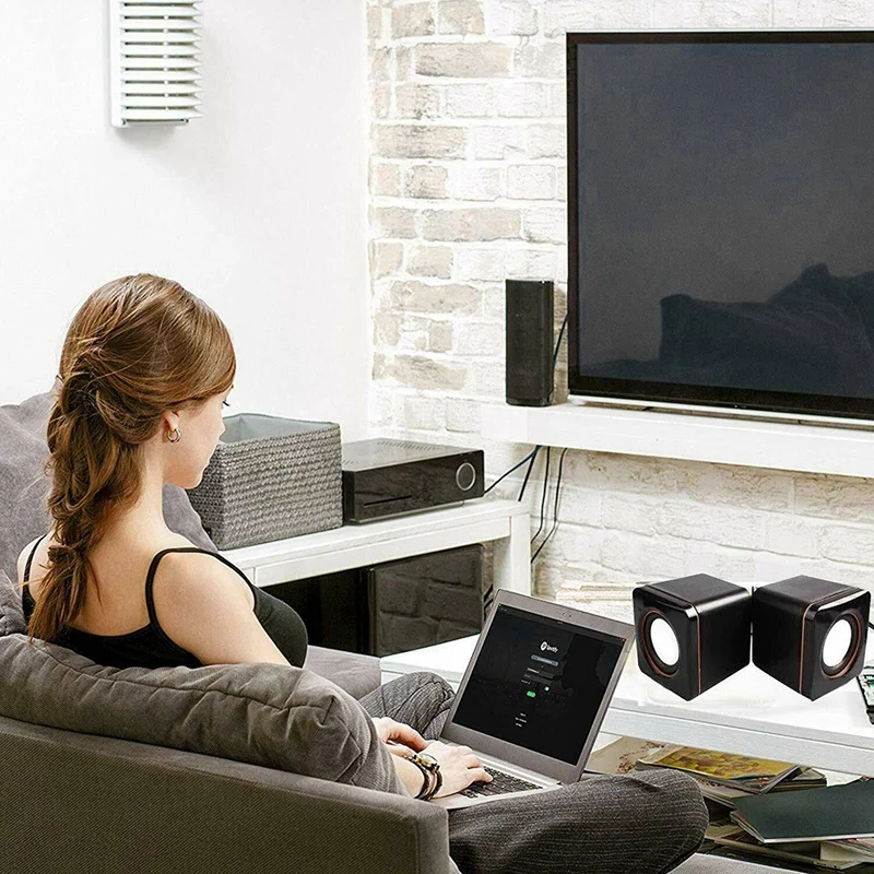 Портативные Компьютерные колонки с питанием от USB настольный мини-динамик