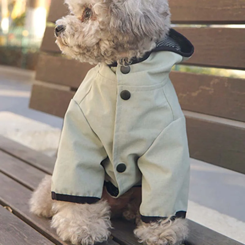 Новый портативный плащ с капюшоном для домашних животных однотонный из