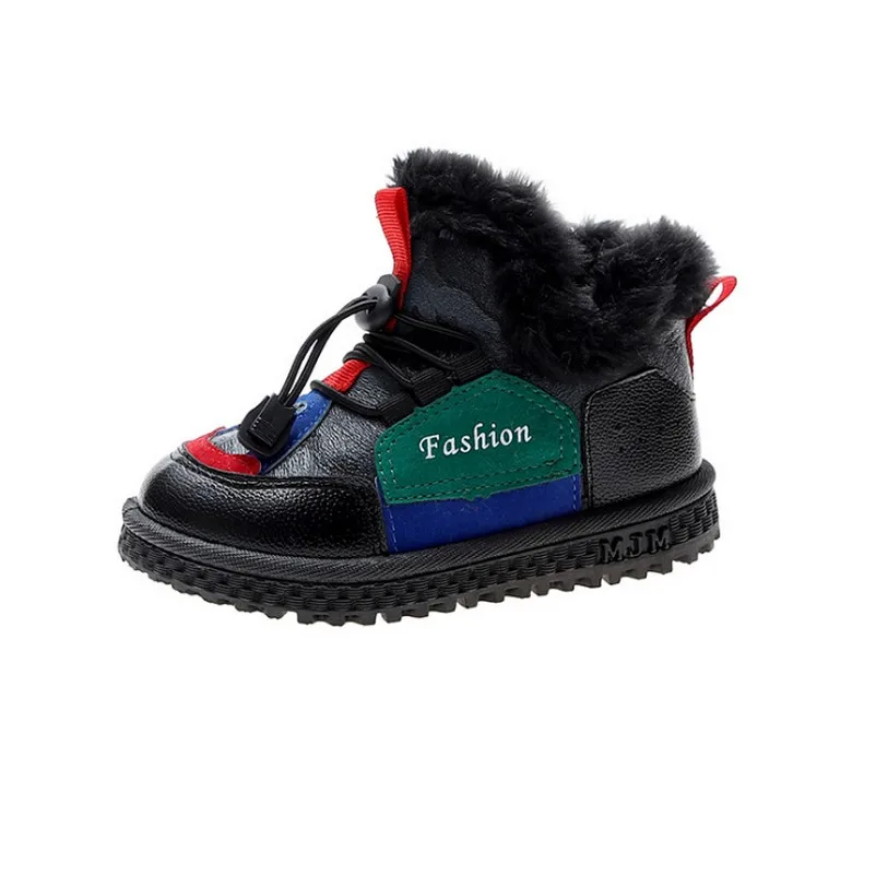 Обувь для девочек зимние детские сапоги плюшевые сохраняющие тепло малышей