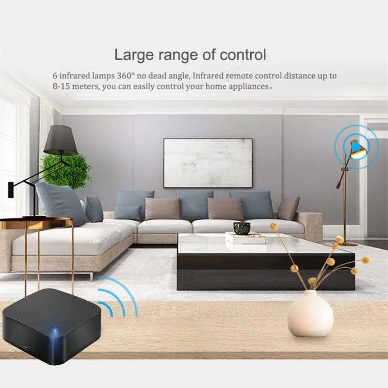 Умный беспроводной Wi-Fi-ИК пульт дистанционного управления Tuya/Smart Life APP WiFi
