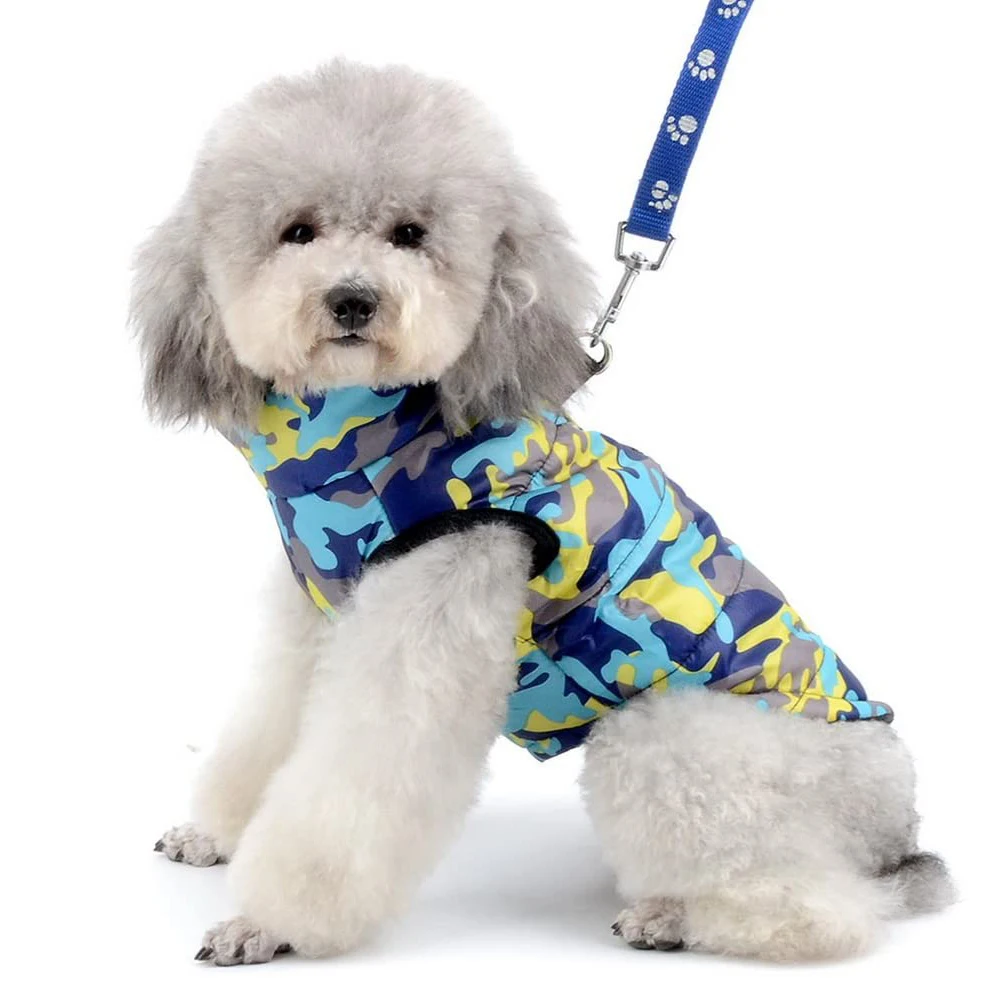 

Теплая одежда для собак, пальто, камуфляжный жилет, одежда для маленьких собак, костюм, камуфляжный Йоркширский терьер, бишон фризе, жилет дл...