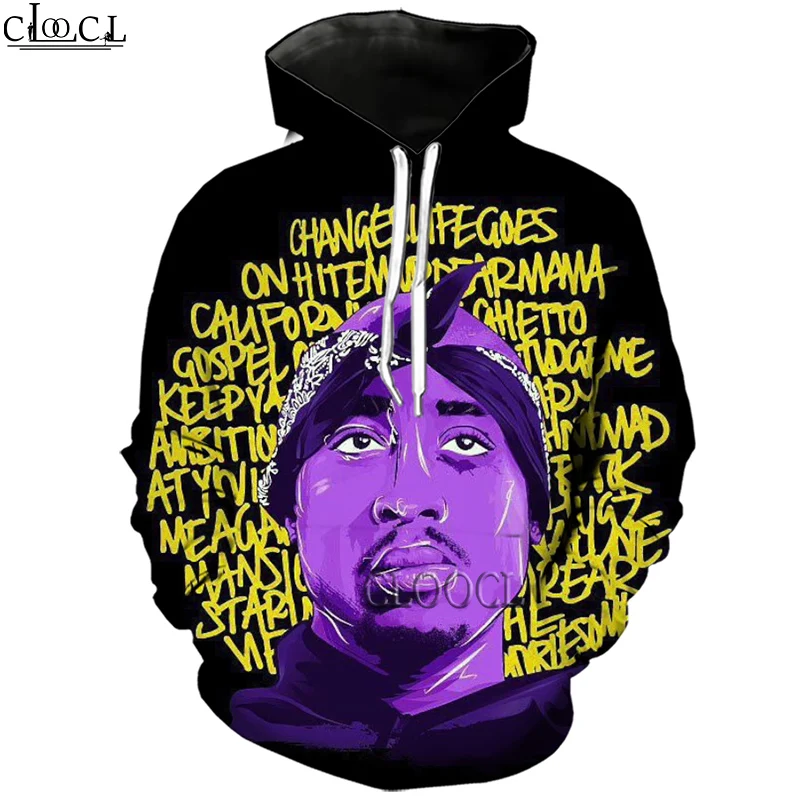 

HX Fashion Rapper Amaru Shakur 2pac Tupac Hoodies Men Women Harajuku 3D Print Casual Streetwear Coat Tops Drop Shipping