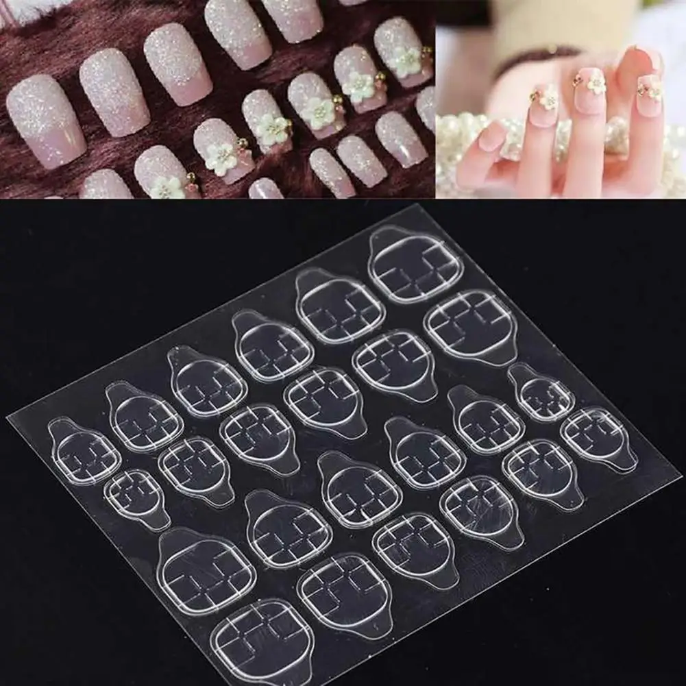 

70% Hot Sale 12pcs Double Sided False Nail Art Adhesive Tape Glue Sticker DIY Tips Fake Nail Acrylic Manicure Gel Makeup Tool