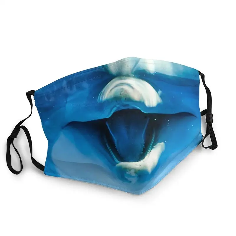 

Cute Dolphin Marine Mammal Washable Face Mask Sea Creature Ocean Animal Dustproof Protection Cover Respirator Mouth Muffle