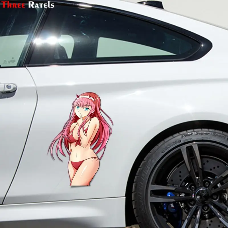 Наклейки для капюшона Three Ratels FC315 милые Мультяшные 3D наклейки аниме Zero Two ZERO TWO KISS |