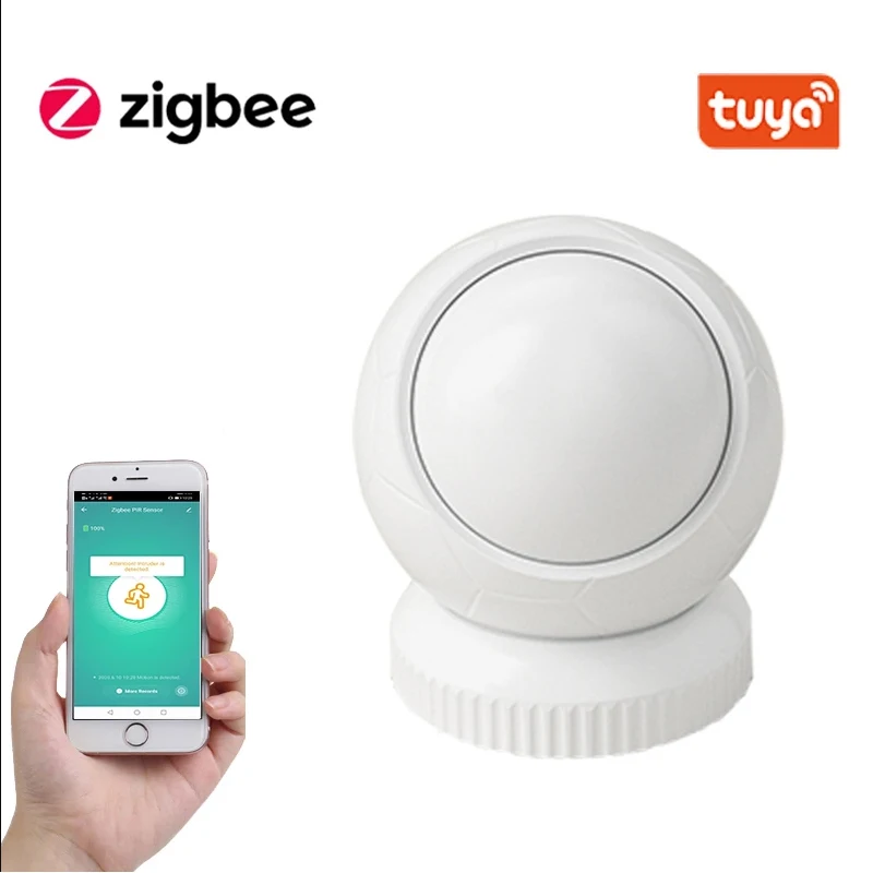 

Беспроводной смарт-датчик движения Tuya ZigBee, инфракрасный детектор человеческого тела с дистанционным управлением через приложение для дома...