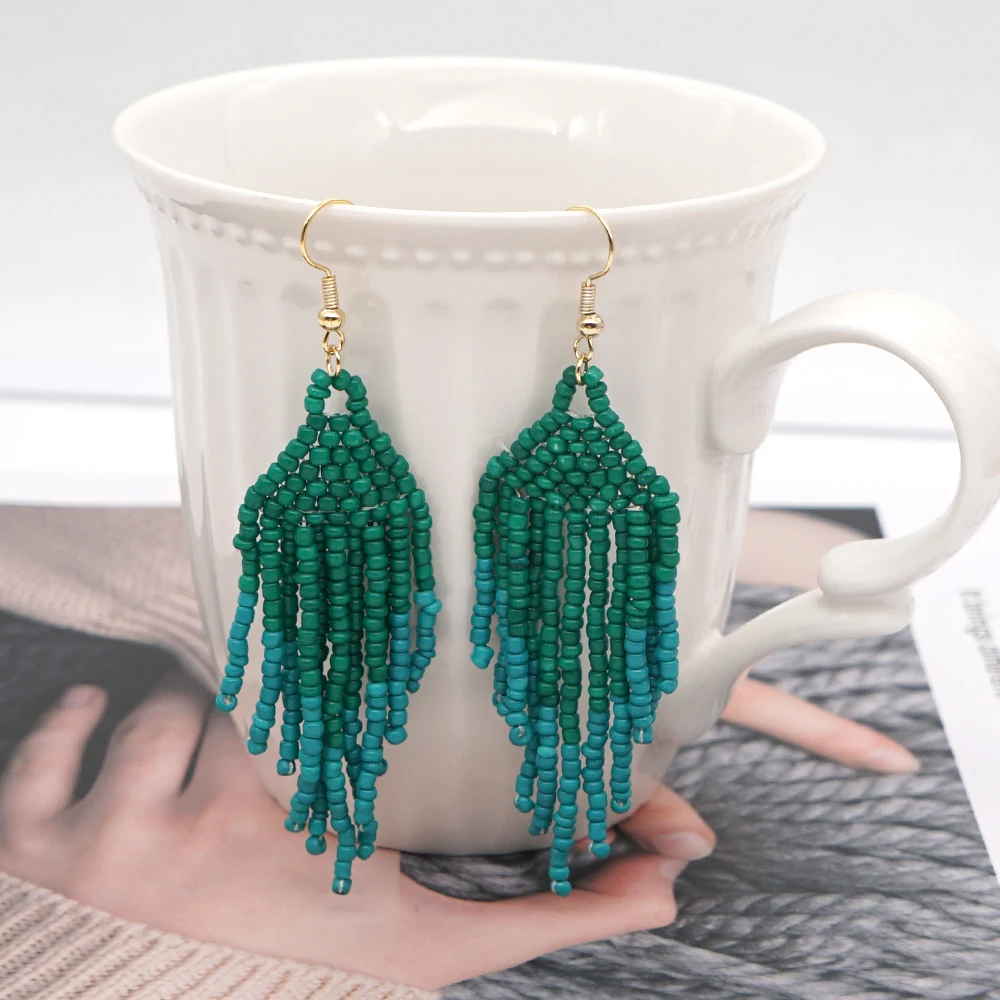 

Go2boho Native Beaded Earring Tassel Fringe Earrings For Women Jewelry Boho Pendientes Handmade Beadwork Ear Ring Jewellery