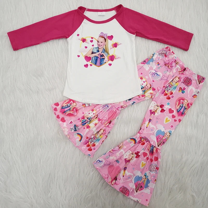 

Infant Baby Girls Clothes Christmas Long Sleeve Star Shirt beauty girl bell Bottom Pants Kids Clothing Boutique Outfit