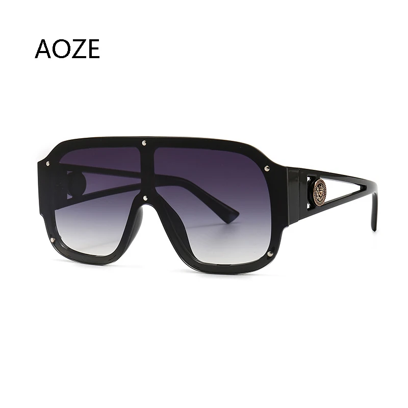 

2020 Luxury Fashion Oversized Shield Style Rivets Sunglasses Cool Unique Vintage Brand Design Sun Glasses Oculos De Sol UV400