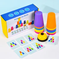 montessori early learning aids sensory toys stacked cup battle game kids toys early educational toys children gift