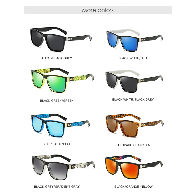 Мужские поляризационные солнцезащитные очки в квадратной оправе 3 шт. |