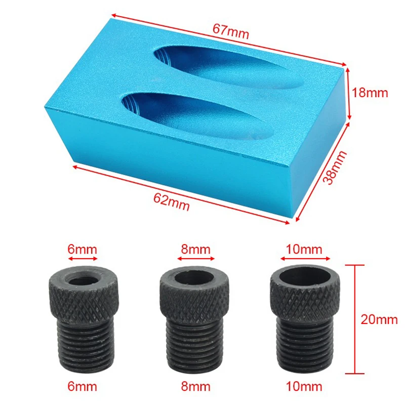 Синий Наклонный позиционер с отверстиями 15 ° набор 7 шт. для деревообрабатывающих