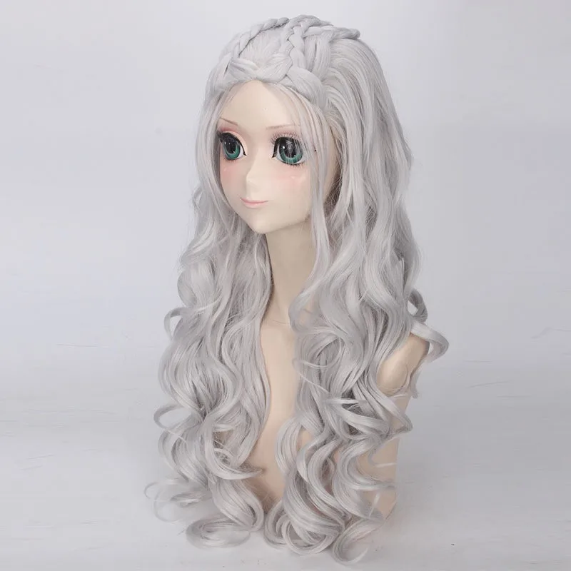 Парик Алиса в стране чудес для косплея белой королевы вечерняя термостойкая