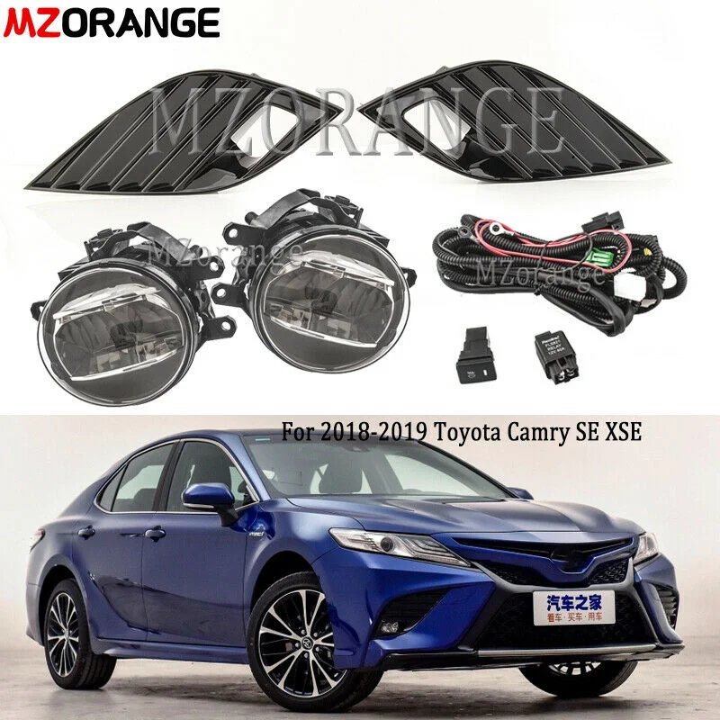 Светодиодный ные ДХО противотуманные фары для Toyota Camry 2018 2019 SE XSE переключатель