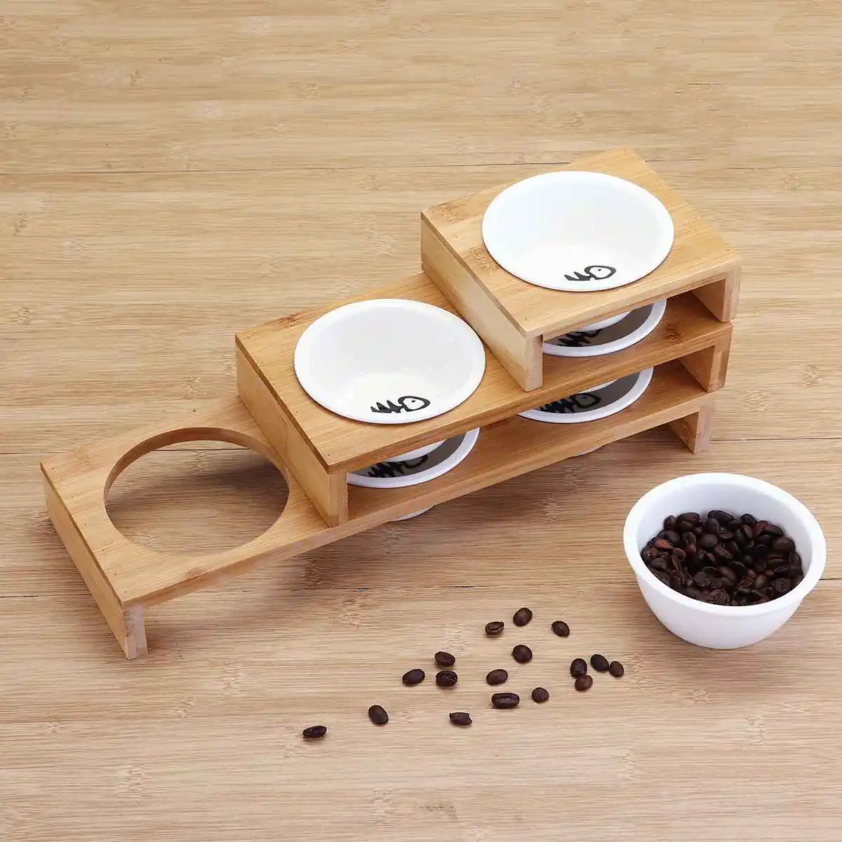 Кормушка для кошек и собак миска корма домашних животных чаша 1/2/3 керамическая