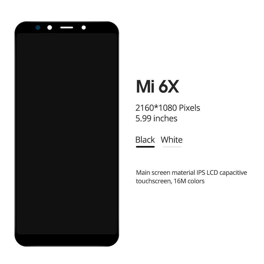 Высококачественный ЖК дисплей с рамкой для XiaoMi Mi A2 MIA2 сменный экран 6X дигитайзер