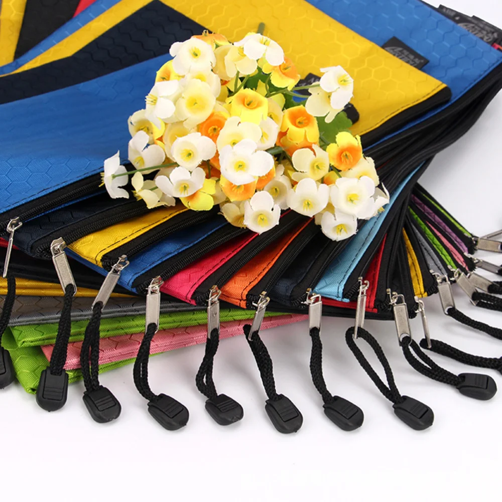 

Canvas File Bag Pattern Durable Zipper Document Bag Waterproof Paper File Folders Bag