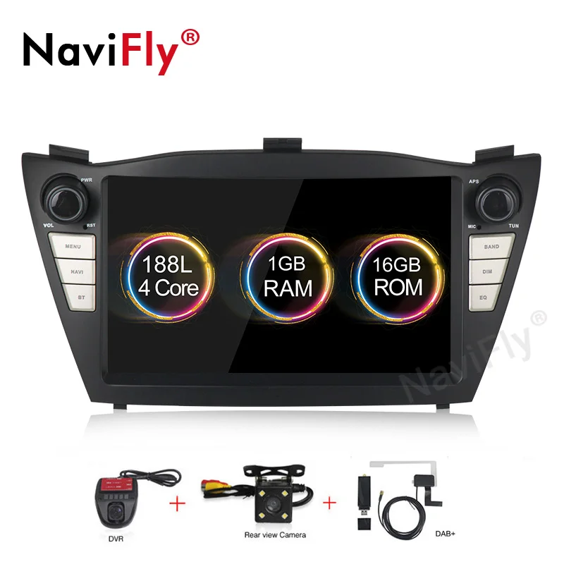 16G camera dvr dab NaviFly " Android 9 автомобильный мультимедийный плеер для hyundai IX35 TUCSON 2009 2010- Wifi RDS gps Navi 2+ 32G hd-навигатор для автомобиля BT - Цвет: 16G camera dvr dab