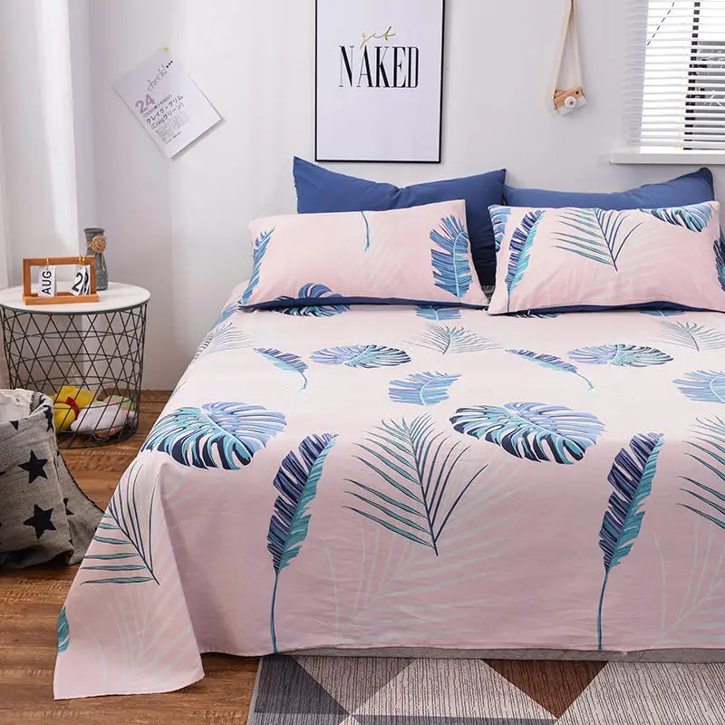 

Yaapeet Bedding Sheet Home Textile Printing Cotton Flat Sheets Bed Sheet Bedding Linen for King Queen Size No Pillowcase