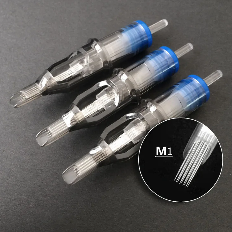 20 pcs M1 Гибридная тату-ручка швейцарская роторная татуировка машина Перманентный макияж ручка Мотор татуировки боди-арт с картриджами игла для татуировки - Цвет: 20 pcs M1