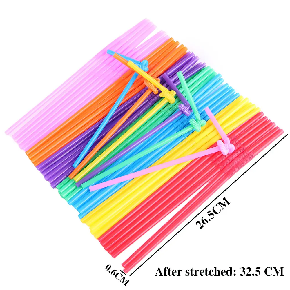 

25/100pcs Creative Bamboo Paper Panda Straws DIY Bendable Double Elbow Party Straw